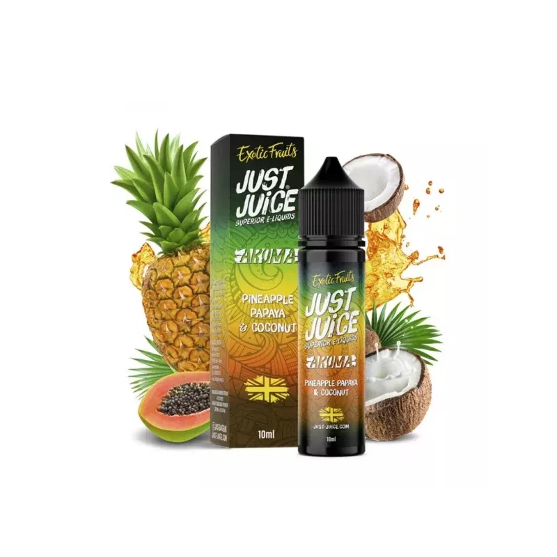Just Juice Exotic Fruits Pineapple Papaya Coconut Longfill 12 ml – Nic Salt E-Liquid