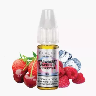 ELFLIQ Strawberry Raspberry Cherry Ice 10 ml fľaša – ELFLIQ e-liquid s príchuťou jahoda, malina a čerešňa s ľadom