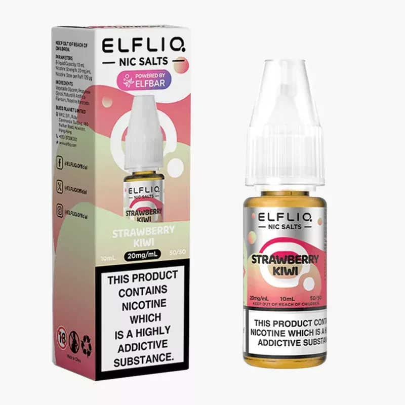 ELFLIQ Strawberry Kiwi 10 ml krabica – ELFLIQ nikotínová soľ s príchuťou jahoda a kivi