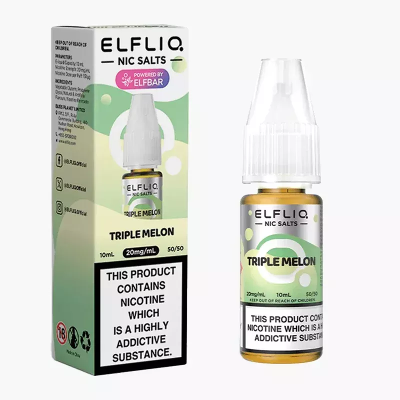 ELFLIQ Triple Melon 10 ml krabica – ELFLIQ nikotínová soľ s príchuťou tri druhy melónu