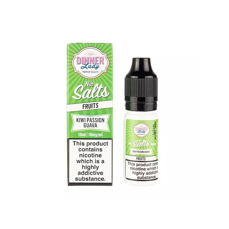 Dinner Lady Fruit FULL Salt Kiwi Passion Guava 10 ml – nikotínová soľ