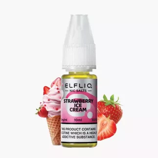 ELFLIQ Strawberry Ice Cream 10 ml fľaša – ELFLIQ e-liquid s príchuťou jahodová zmrzlina