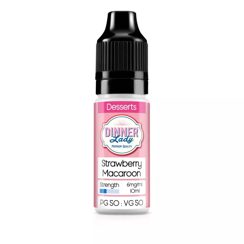 Dinner Lady Strawberry Macaroon 10 ml – sól nikotynowa | vapecity24
