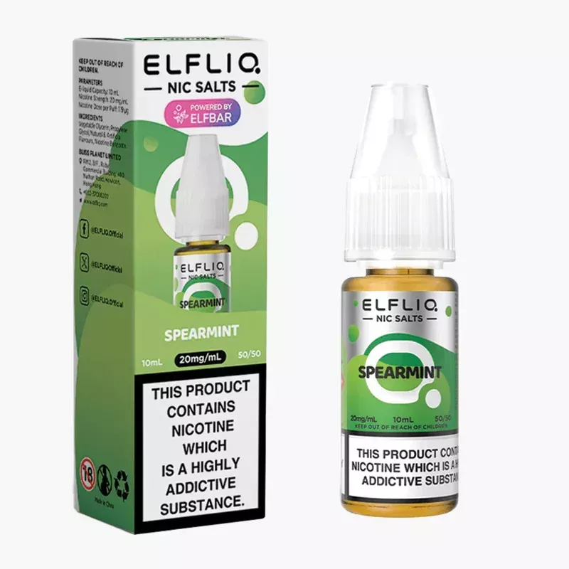 ELFLIQ Spearmint 10 ml krabica – ELFLIQ nikotínová soľ s príchuťou mäta