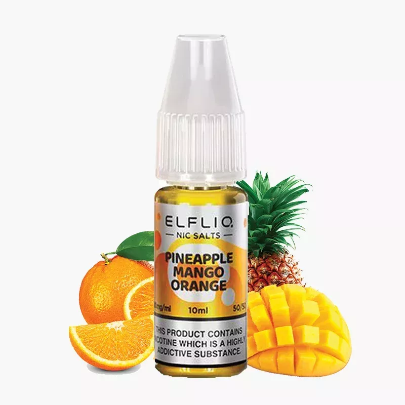ELFLIQ Pineapple Mango Orange 10 ml fľaša – ELFLIQ e-liquid s príchuťou ananás, mango a pomaranč