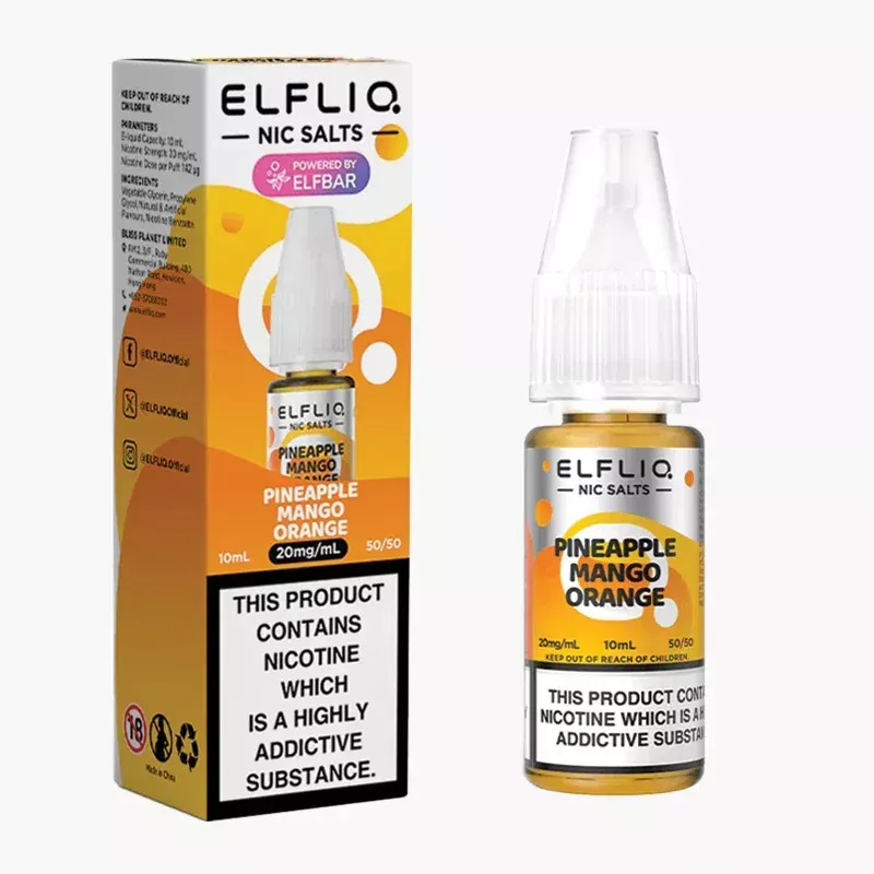ELFLIQ Pineapple Mango Orange 10 ml krabica – ELFLIQ nikotínová soľ s príchuťou ananás, mango a pomaranč