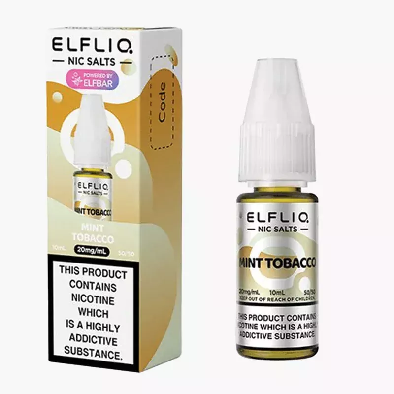 ELFLIQ Mint Tobacco 10 ml krabica – ELFLIQ nikotínová soľ s príchuťou tabak s mätou