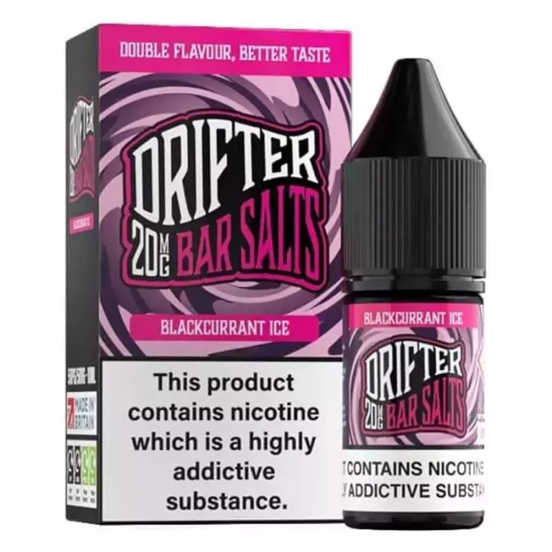 DRIFTER Bar Salts Sour Blackcurrant ICE 10 ml – nikotínová soľ