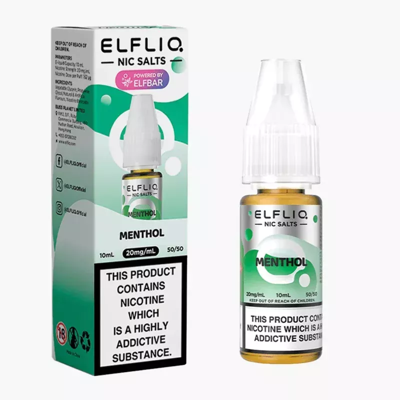 ELFLIQ Menthol 10 ml krabica – ELFLIQ nikotínová soľ s príchuťou mentol