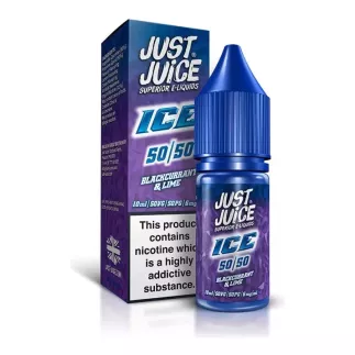 Just Juice Ice Blackcurrant Lime 50/50 10 ml – sól nikotynowa