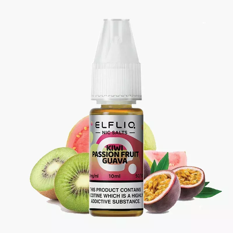 ELFLIQ Kiwi Passionfruit Guava 10 ml fľaša – ELFLIQ e-liquid s príchuťou kivi, marakuja a guava