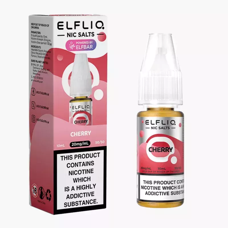 ELFLIQ Cherry 10 ml krabica – ELFLIQ nikotínová soľ s príchuťou čerešňa