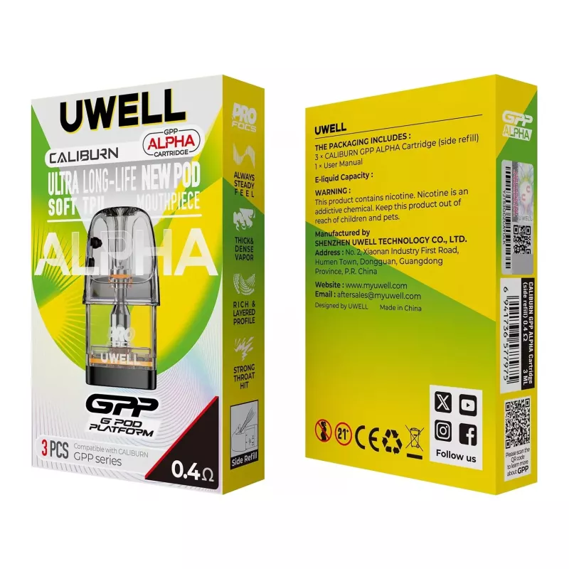 Uwell Caliburn GPP ALPHA Pod cartridge 3 ml (4 ks)