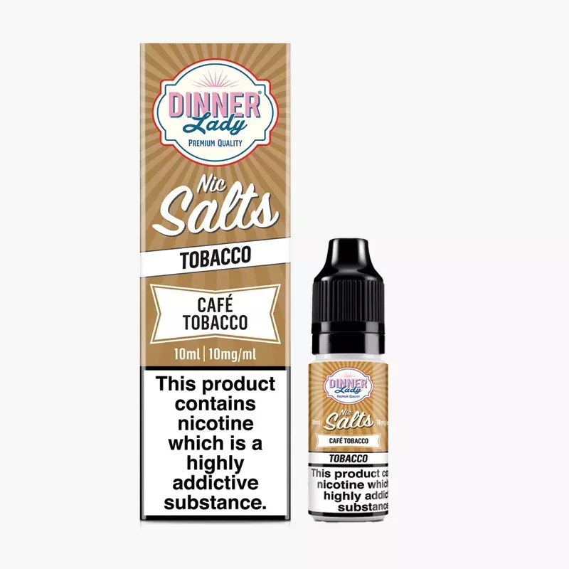 Dinner Lady Café Tobacco 10 ml krabica – Dinner Lady nikotínová soľ e-liquid s príchuťou kávový tabak