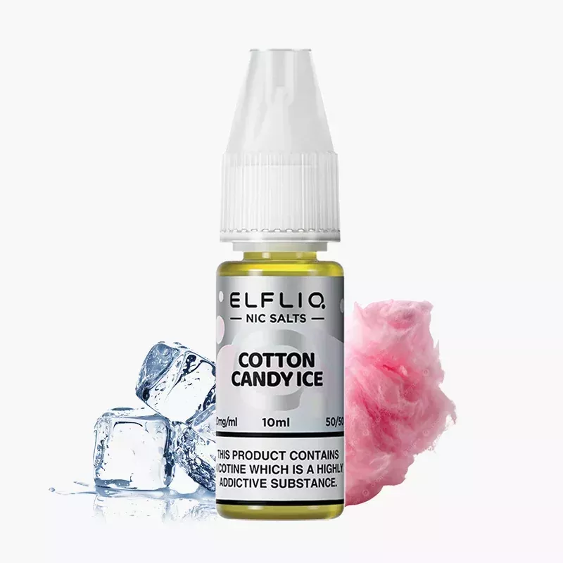 ELFLIQ Cotton Candy Ice 10 ml fľaša – ELFLIQ e-liquid s príchuťou cukrová vata s ľadom