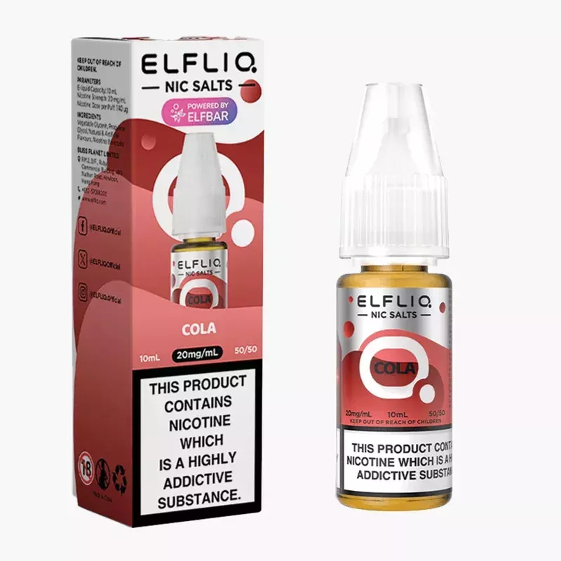 ELFLIQ Cola 10 ml krabica – ELFLIQ nikotínová soľ s príchuťou kola