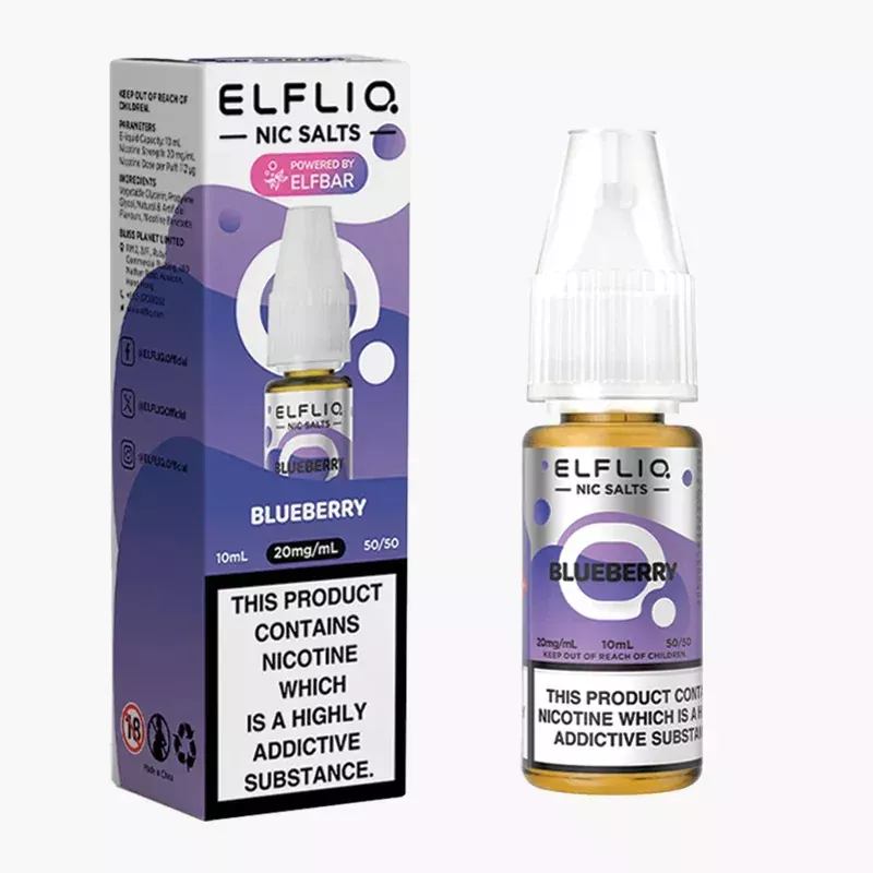 ELFLIQ Blueberry 10 ml krabica – ELFLIQ nikotínová soľ s príchuťou čučoriedka