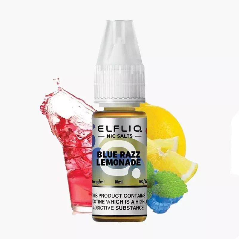 ELFLIQ Blue Razz Lemonade 10 ml fľaša – ELFLIQ e-liquid s príchuťou modrá malina a limonáda