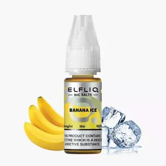 ELFLIQ Banana Ice Nic Salt 10 ml fľaša – ELFLIQ e-liquid s príchuťou banán s ľadom