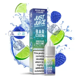 Just Juice Bar Salts Blue Sour Razz Lime Liquid 10 ml