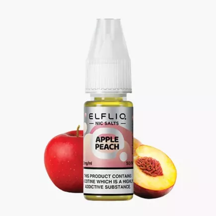ELFLIQ Apple Peach Nic Salt 10 ml – lahvička e-liquidu s nikotinovou solí, příchuť jablka a broskve | vapecity24
