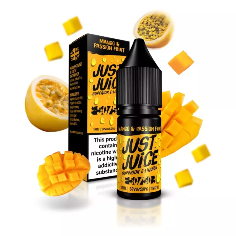 Just Juice 50/50 Mango & Passion Fruit 10 ml – Nikotinsalz