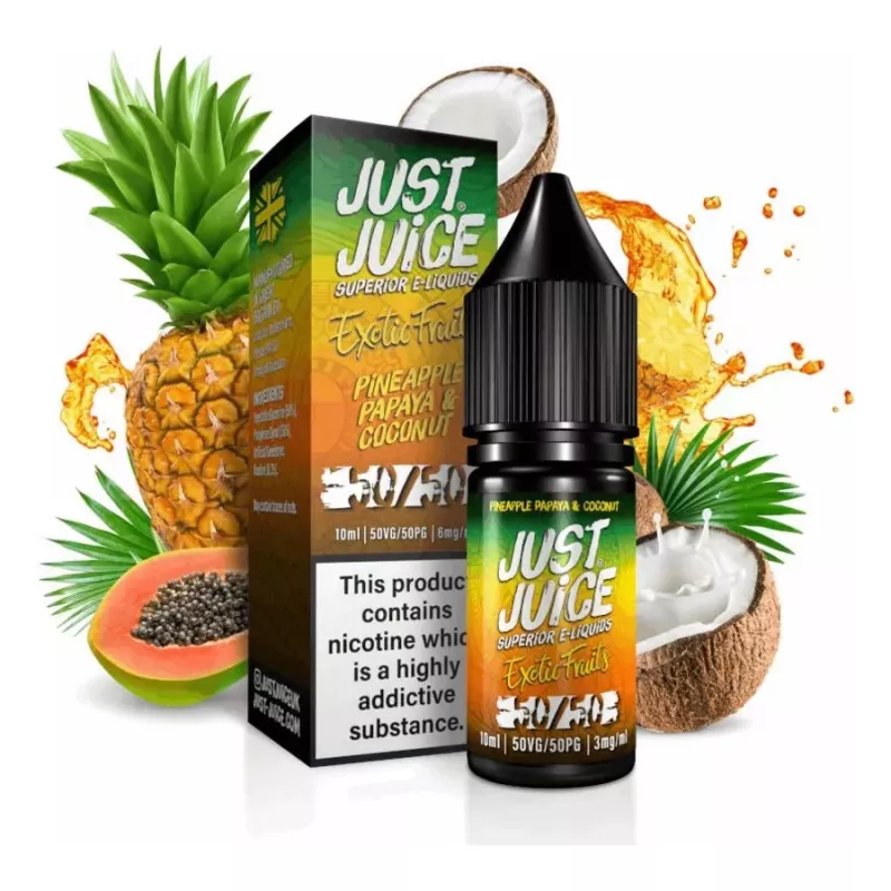 Just Juice 50/50 Exotic Fruits Papaya, Pineapple & Coconut 10 ml