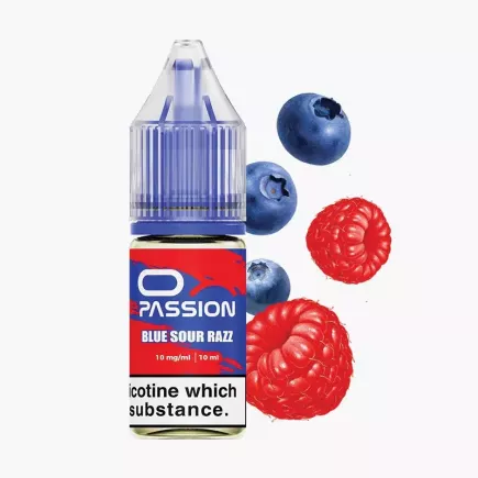Oxva OX Passion Blue Sour Razz Nic Salt 10 ml nikosolný e-liquid, lahvička – kyselá příchuť modré maliny