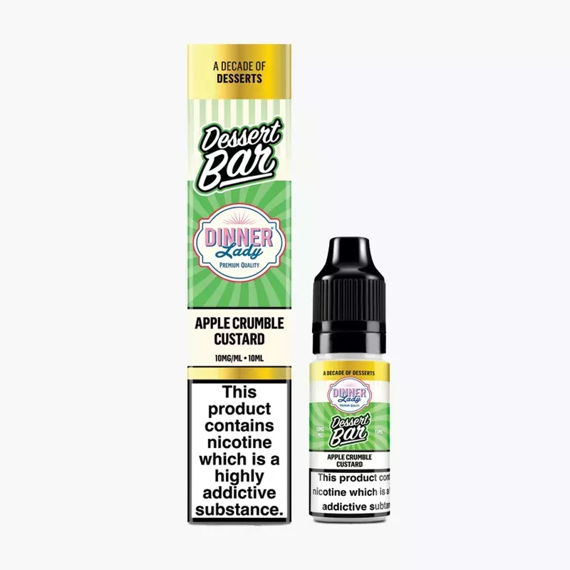 Dinner Lady Salts Desserts Crumble Custard 10 ml krabica – ovocný drobenkový koláč s vaječným krémom