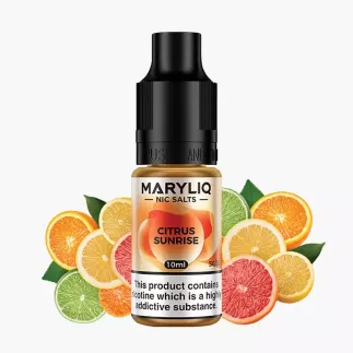 Maryliq Citrus Sunrise 10 ml nikotínová soľ e-liquid fľaštička – príchuť citrusový ovocný mix