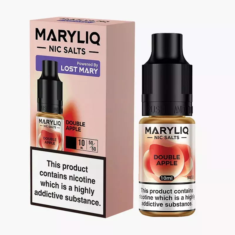 Maryliq Double Apple 10 ml nikotínová soľ e-liquid škatuľka – príchuť dvojité jablko