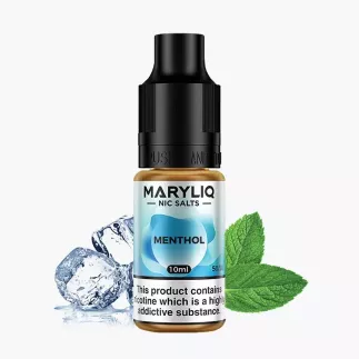 Maryliq Menthol 10 ml nikotínová soľ e-liquid fľaštička – príchuť chladivý mentol