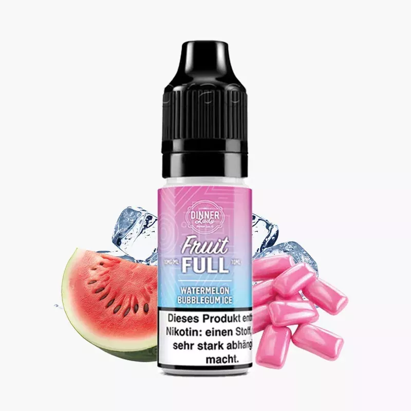 Dinner Lady Fruit FULL Salt Full Watermelon Bubblegum Ice 10 ml fľaša – melón, žuvačka a ľad