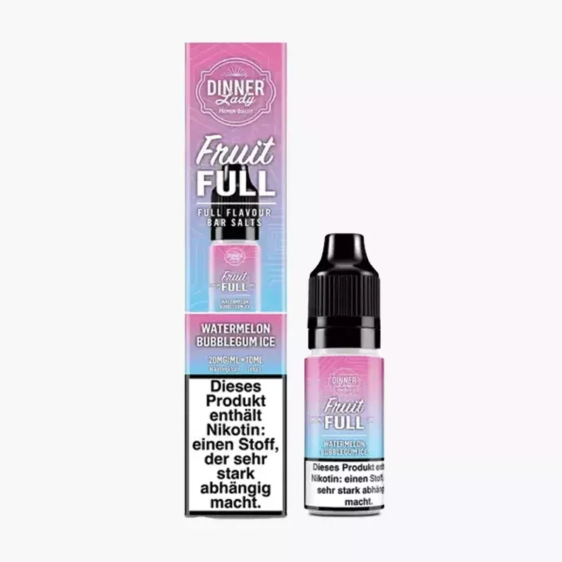 Dinner Lady Fruit FULL Salt Full Watermelon Bubblegum Ice 10 ml krabica – melón, žuvačka a ľad