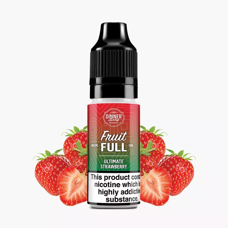Dinner Lady Fruit FULL Salt Ultimate Strawberry 10 ml fľaša – intenzívna jahoda