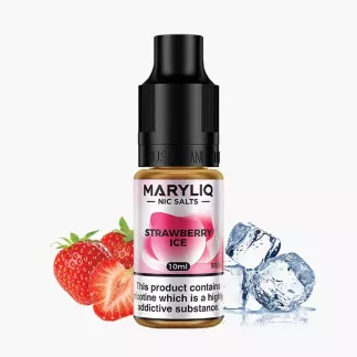 Maryliq Strawberry Ice 10 ml nikotínová soľ e-liquid fľaštička – príchuť chladivá jahoda