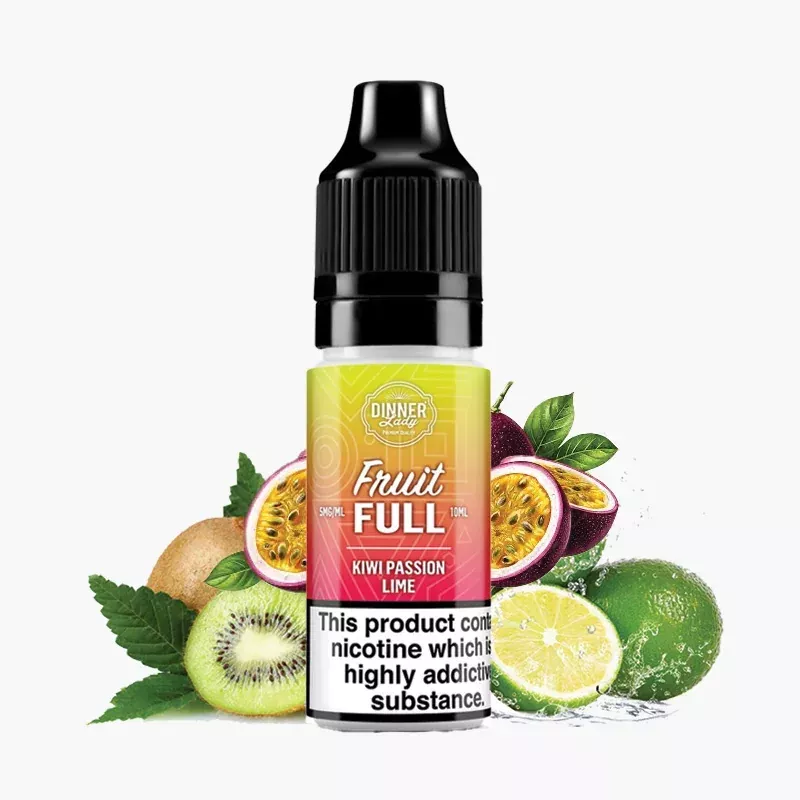 Dinner Lady Fruit FULL Salt Kiwi Passion Lime 10 ml fľaša – kivi, marakuja a limetka