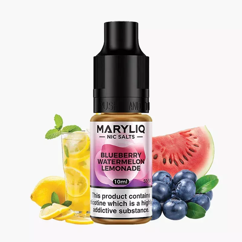Maryliq Blueberry Watermelon Lemonade 10 ml nikotínová soľ e-liquid fľaštička – príchuť čučoriedkovo-melónová limonáda