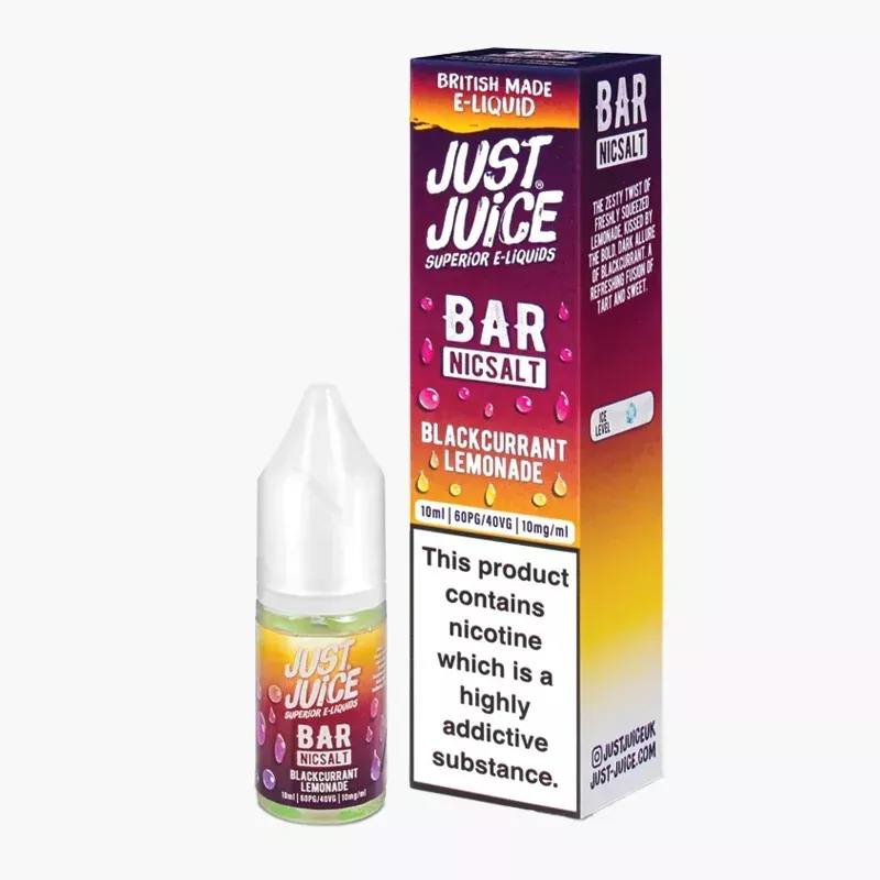Just Juice Salt Blackcurrant Lemonade 10 ml krabica – čierna ríbezľa a limonáda