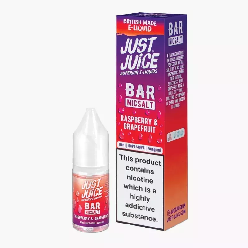 Just Juice Salt Raspberry Grapefruit 10 ml krabica – malina a grapefruit