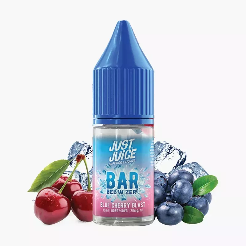 Just Juice Below Zero Salts Blue Cherry Blast 10 ml fľaša – modrá čerešňa s ľadom
