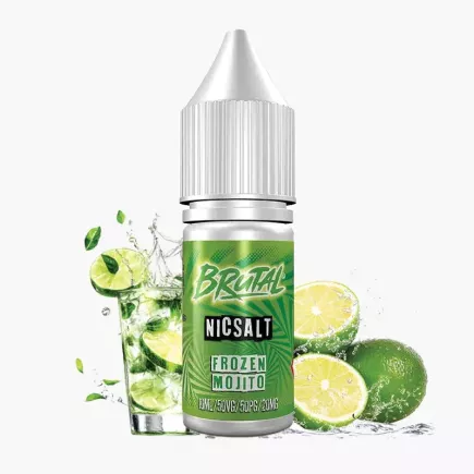 Brutal Drinks Salts by Just Juice Frozen Mojito 10 ml e-liquid s nikotinovou solí, lahvička – ledová příchuť mojita