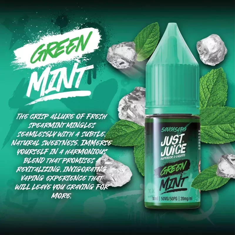Just Juice Mint Range Green Nic Salt 10ml | Mäta a mentol