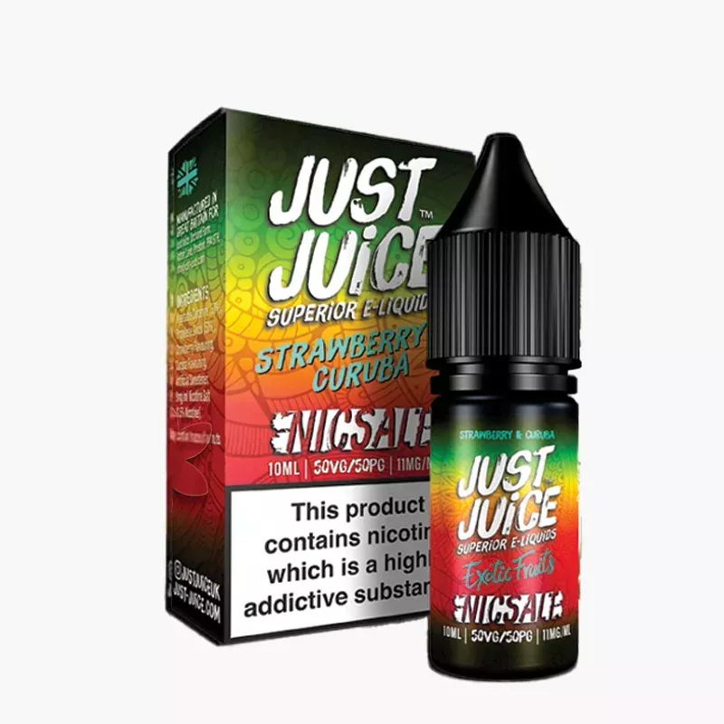 Just Juice Exotic Fruits Strawberry & Curuba 10 ml krabica – jahoda a curuba