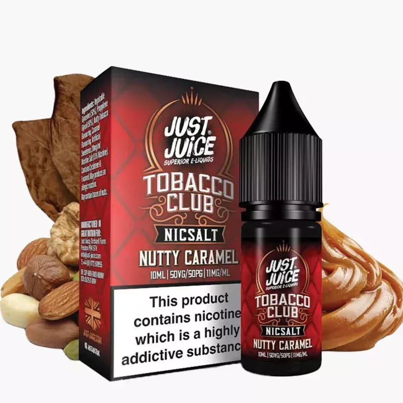 Just Juice Salt Tobacco Club Nutty Caramel 10 ml