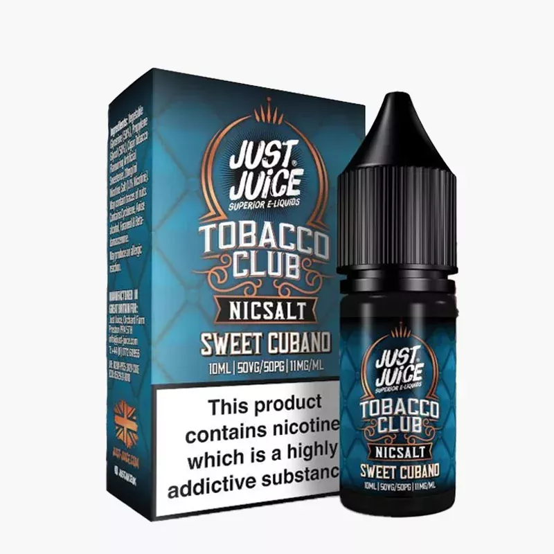 Just Juice Salt Tobacco Club Sweet Cubano 10 ml krabica – sladký kubánsky tabak