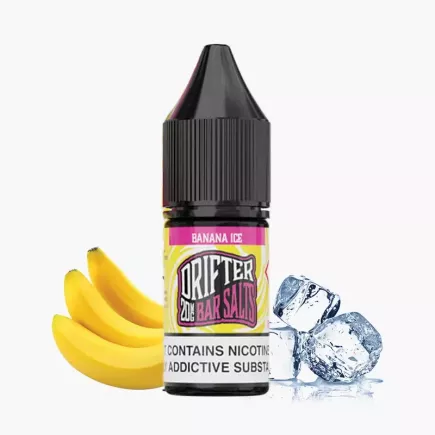 Drifter Banana Ice Nic Salt 10 ml e-liquid – lahvička, chladivá banánová příchuť