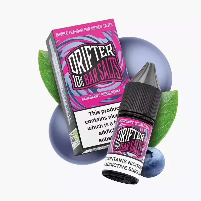 Drifter Blueberry Bubblegum Nic Salt 10 ml e-liquid krabica – čučoriedka a žuvačka