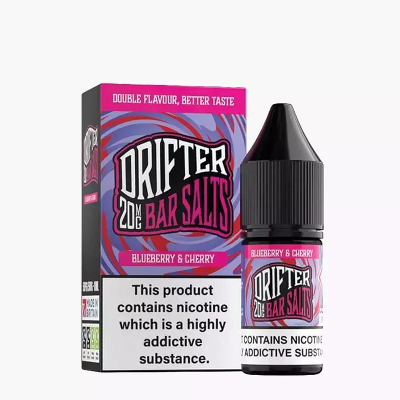 Drifter Blueberry Cherry Nic Salt 10 ml e-liquid krabica – čučoriedka a čerešňa