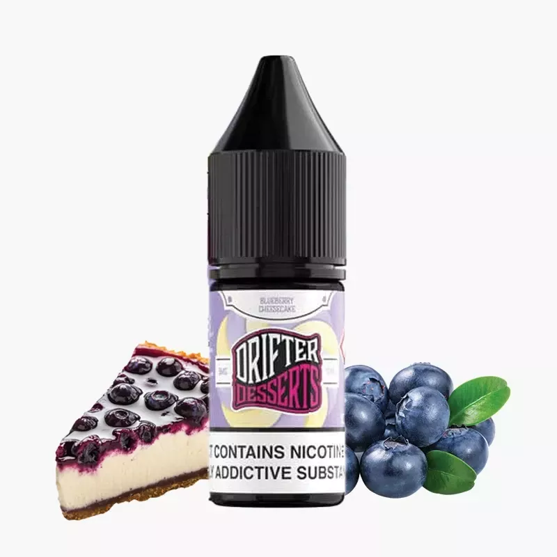 DRIFTER Desserts Salt Blueberry Cheesecake 10 ml fľaša – čučoriedkový tvarohový koláč